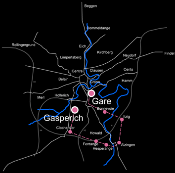 Carte Itinéraire Luxembourg III